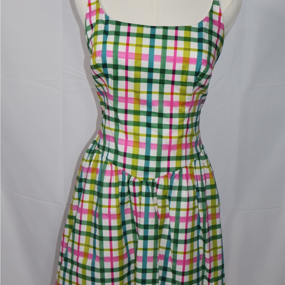 Colorful Plaid Sleeveless Dress